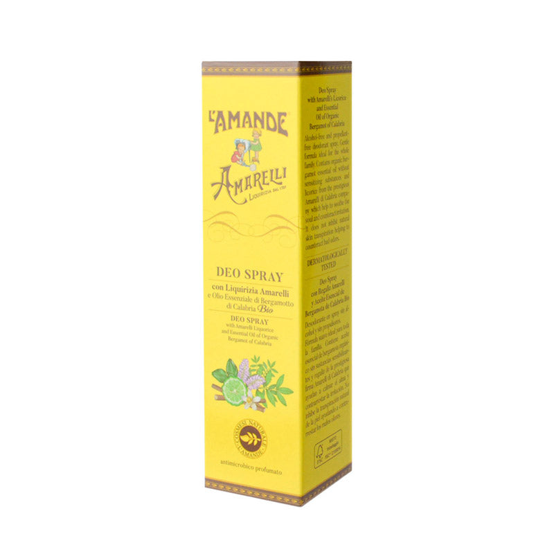 L'amande Deodorante spray con Liquirizia Amarelli e Olio Essenziale di Bergamotto di Calabria Bio Convenienza