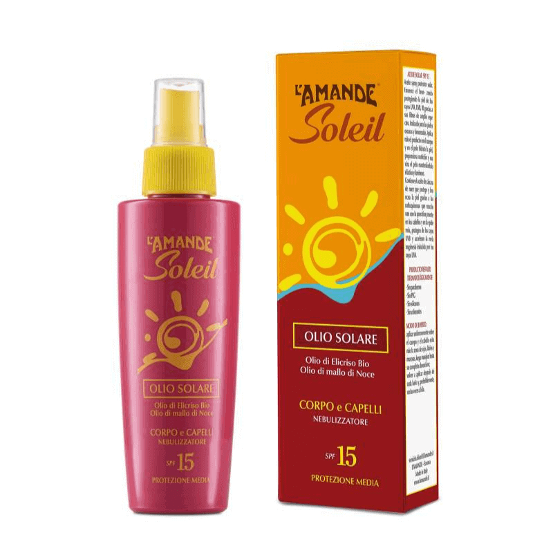 L'amande Olio solare corpo capelli SPF 15 Soleil Shopping Online