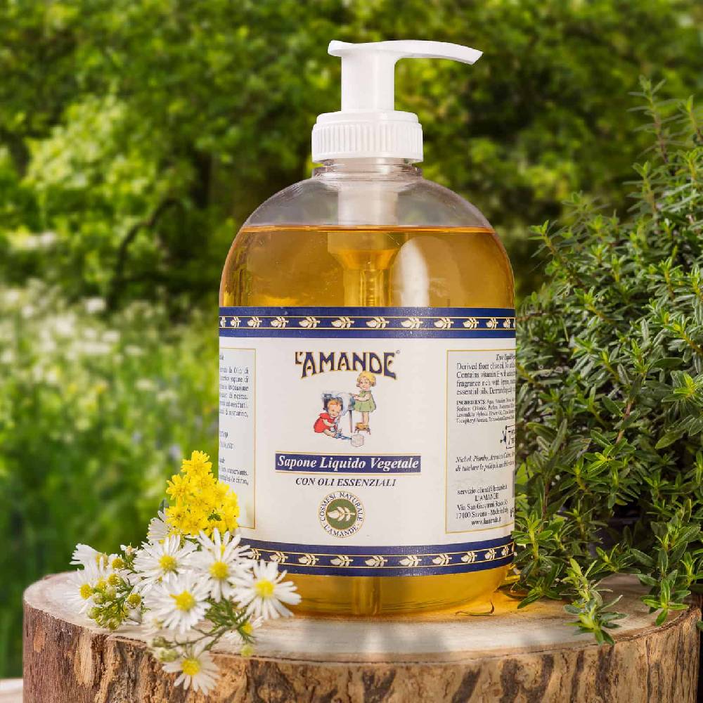 L'amande Sapone liquido vegetale con oli essenziali In Vendita