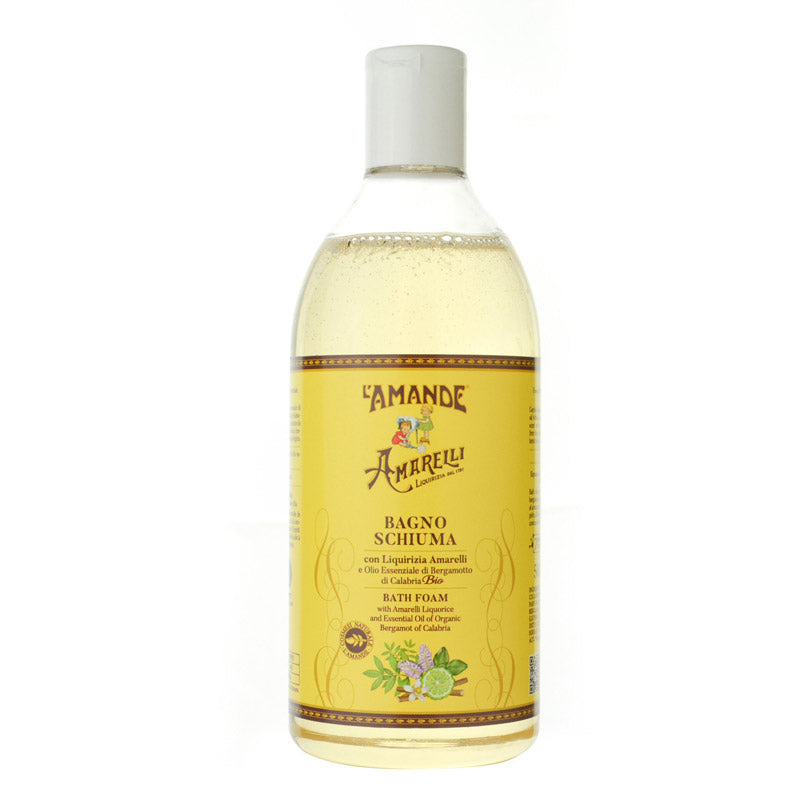 L'amande Bagno schiuma con Liquirizia Amarelli e Olio Essenziale di Bergamotto di Calabria Bio