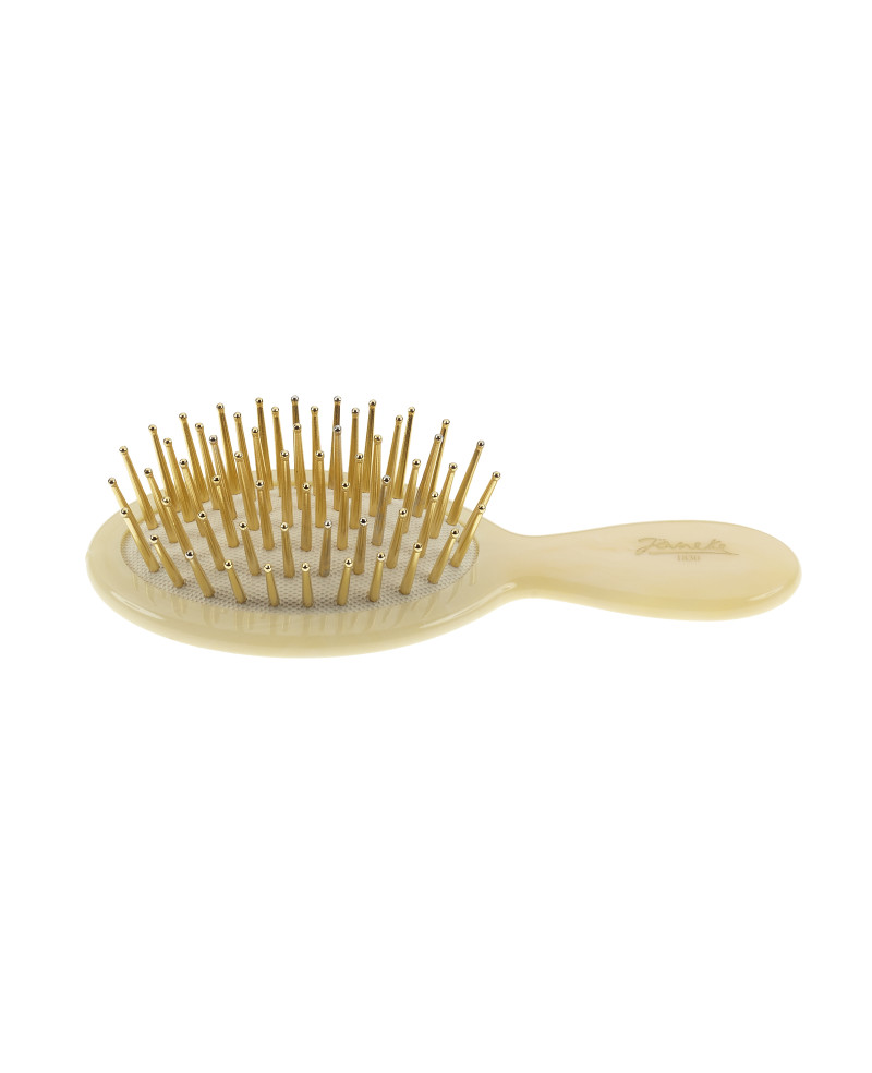 Janeke Spazzola piccola, imitazione corno, con picchi oro - cod. SP24G CRN Vendite Flash