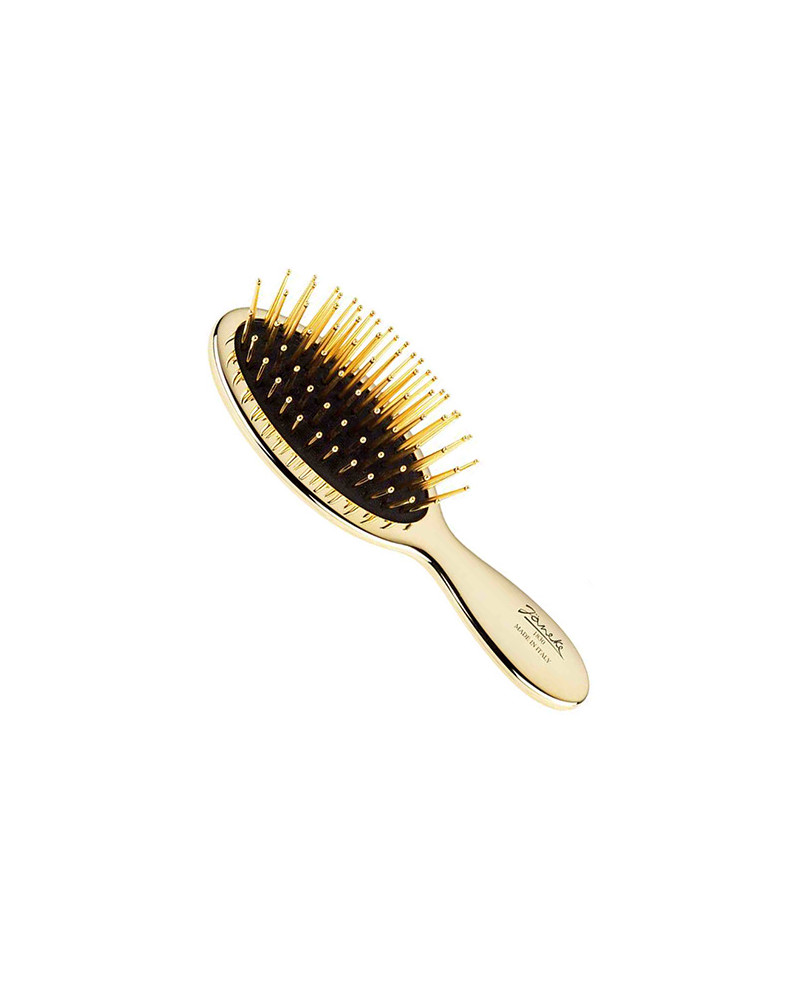 Janeke Spazzola baby dorata, pneumatica, con picchi dorati  - cod. AUSP24 G