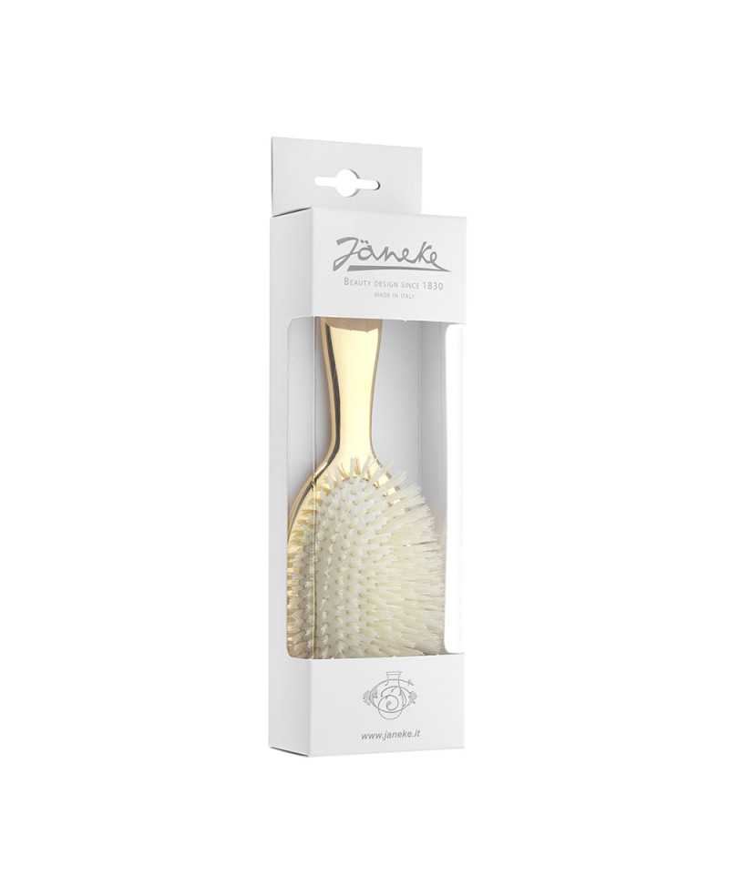 Janeke Spazzola baby dorata, pneumatica, con picchi dorati  - cod. AUSP24 G In Linea