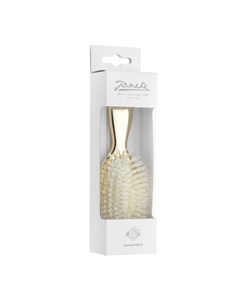 Janeke Spazzola piccola, dorata, con setole e rinforzo nylon - cod. AUSP21M Sottocosto