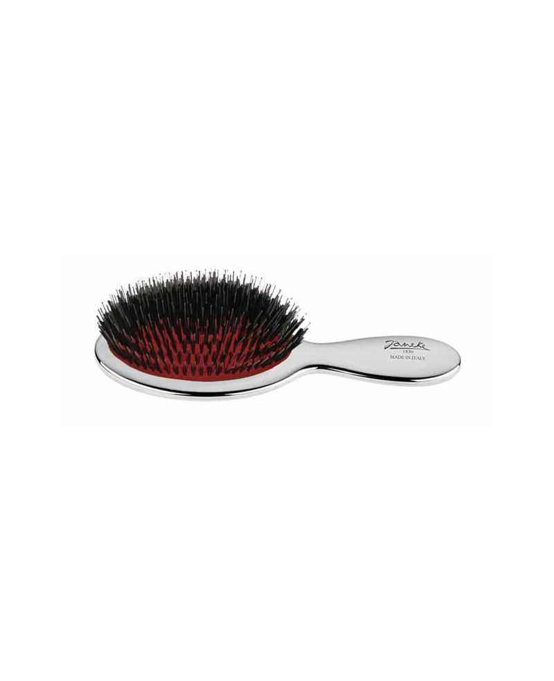 Janeke Spazzola da borsetta con setole e rinforzo nylon, colorazione argento - cod. CRSP24M Sconto