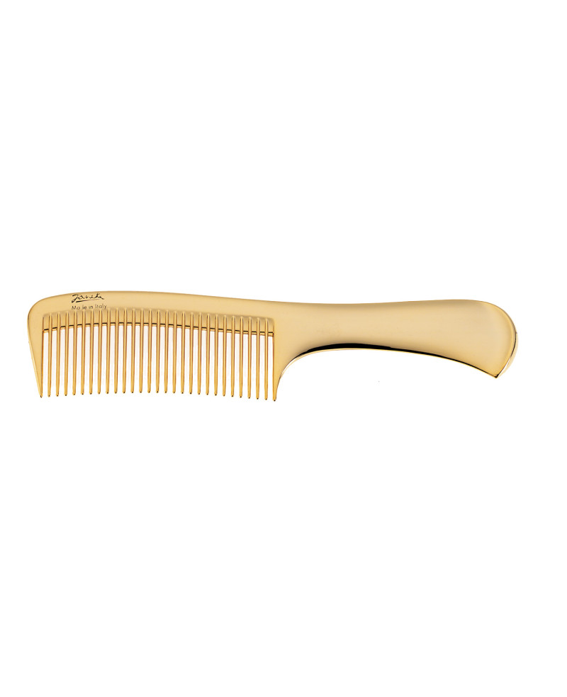 Janeke Golden wide-teeth comb with handle 22x4,5 cm - COD. AU825 2025