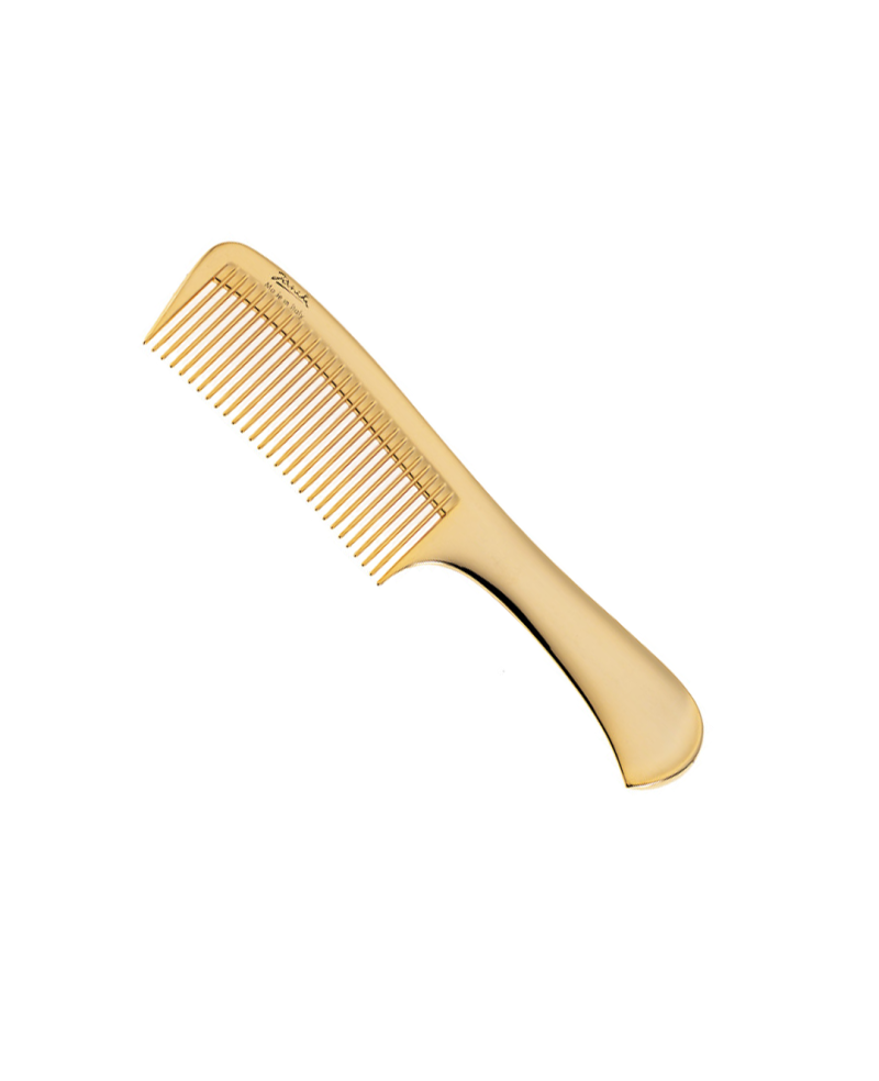 Janeke Golden wide-teeth comb with handle 22x4,5 cm - COD. AU825 2025