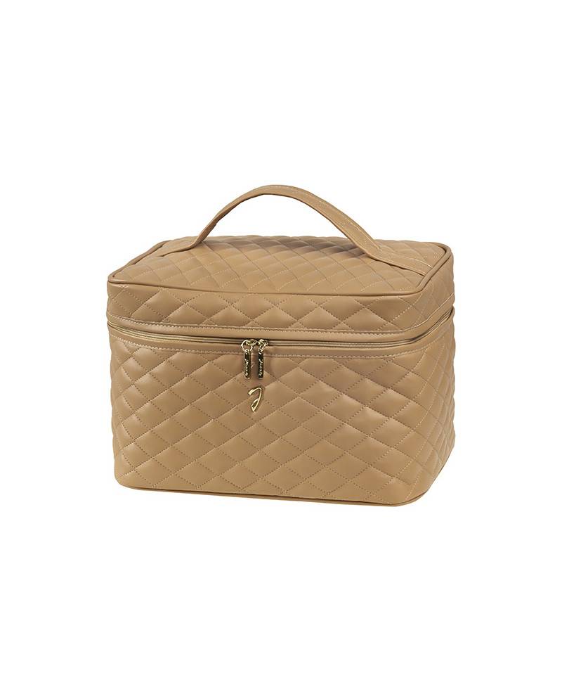 Janeke Beauty da viaggio medio trapuntato in cuoio - cod. A6152VT CUO