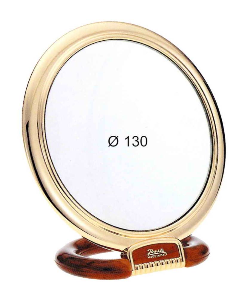 Janeke Specchio da tavolo, colorazione oro e tartaruga, con ingrandimento x3, diametro 13 cm - cod. AU466.3 DBL In Vendita