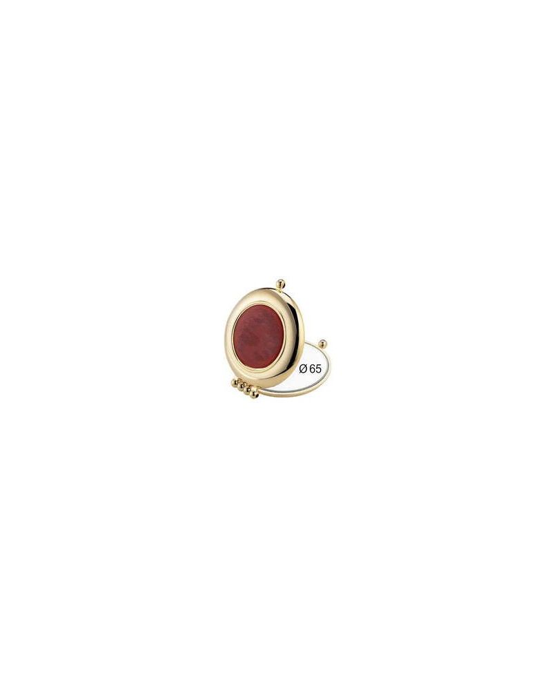 Janeke Specchio colore oro e tartaruga, con visione standard e ingrandimento x3, diametro cm 6,5 - cod. AU484.3 DBL