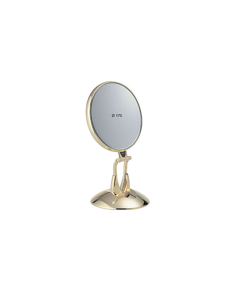 Janeke Specchio da tavolo oro, con supporto, ingrandimento x3, diametro 17cm - cod. AU447.3 SU