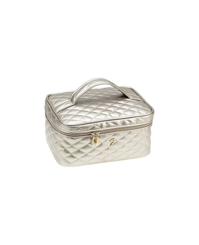 Janeke Beauty da viaggio trapuntato medio, bronzo - cod. A6152VT BRO