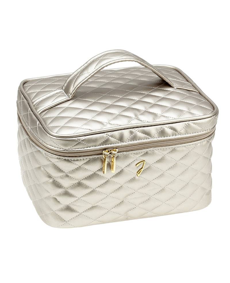 Janeke Beauty da viaggio trapuntato grande, bronzo - cod. A6151VT BRO Fino Al -60%