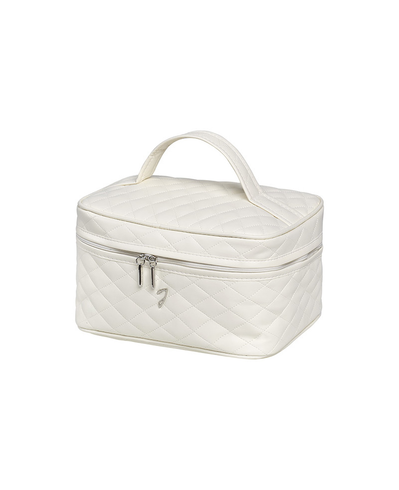 Janeke Beauty da viaggio trapuntato medio, beige - cod. A6152VT BEI Nuova