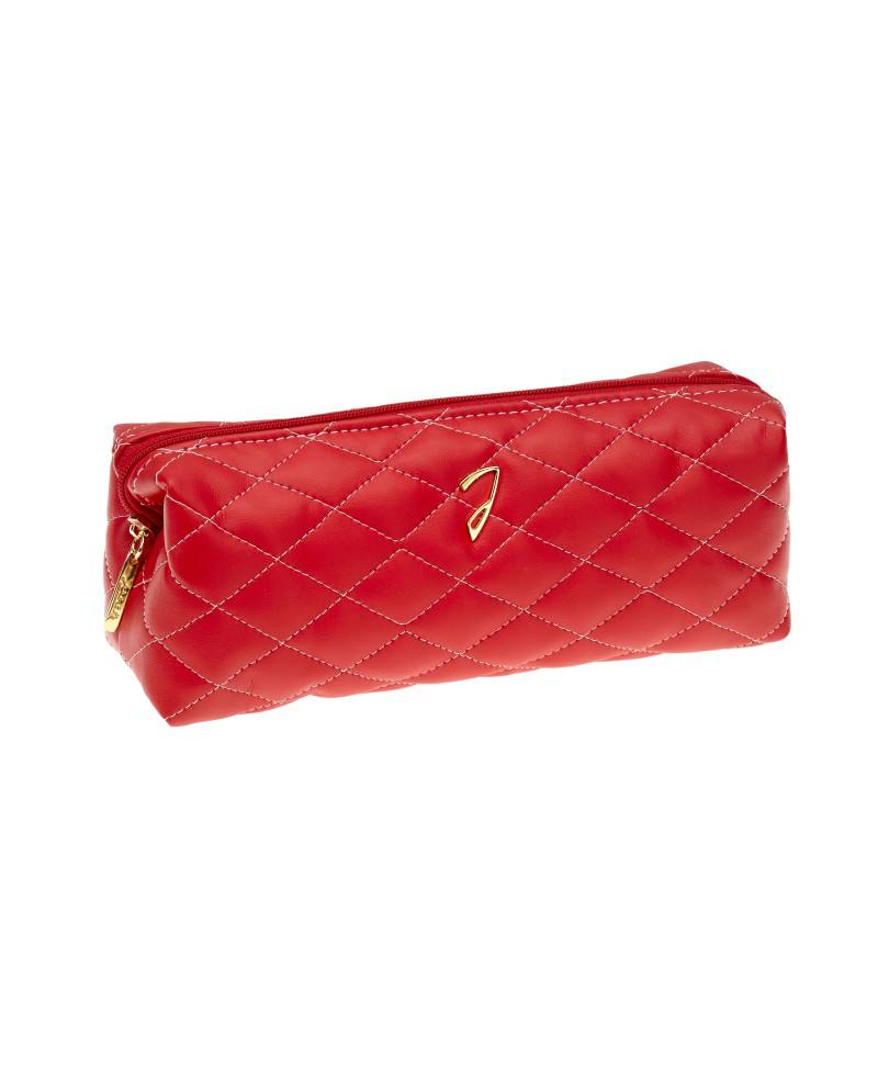 Janeke Portatrucco tombolino trapuntato rosso, vuoto, 20x9x6 cm - Cod. A6129VT ROS