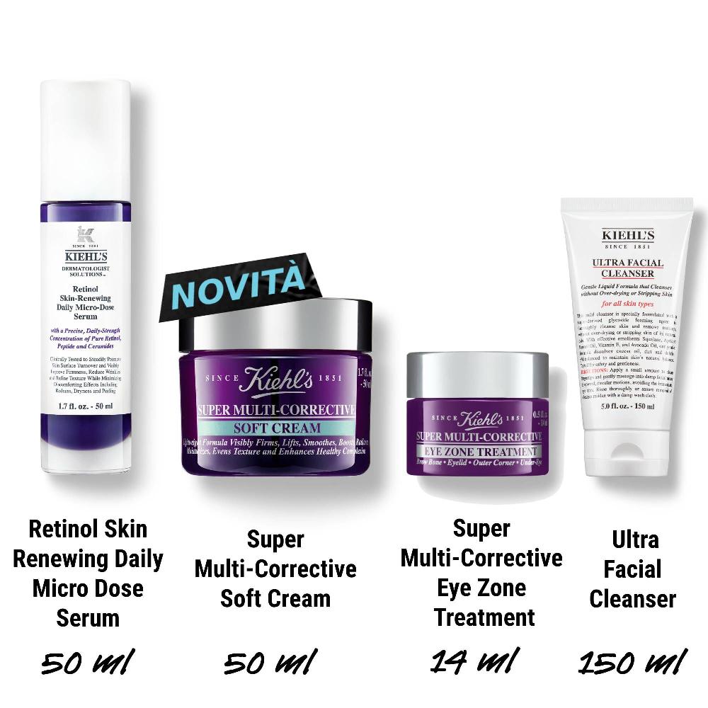 Kiehls Set Skincare Routine Anti Età con 4 prodotti Kiehl's Italy