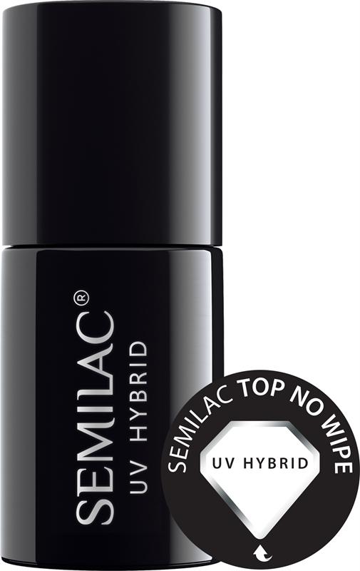 Semilac Semilac UV Hybrid Top No Wipe Real Color gel smalto coprente Pezzi Unici