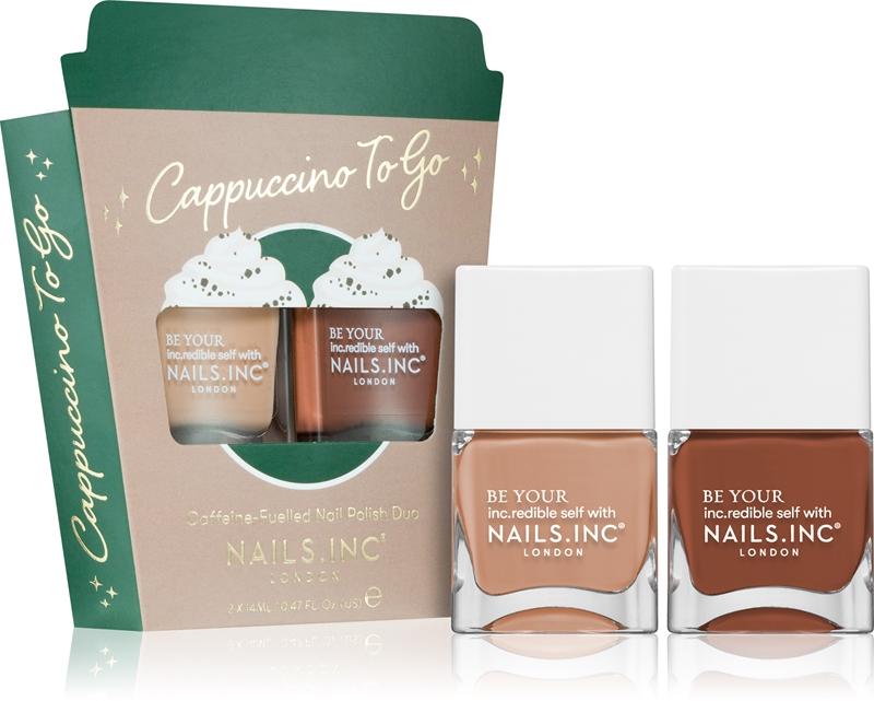 Nails Inc. Nails Inc. Cappuccino To Go set di smalti per unghie
