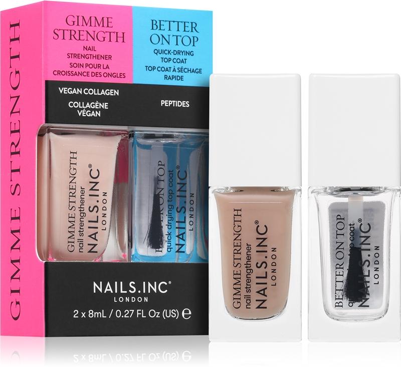 Nails Inc. Nails Inc. Gimme Strength & Better On Top set di smalti per unghie