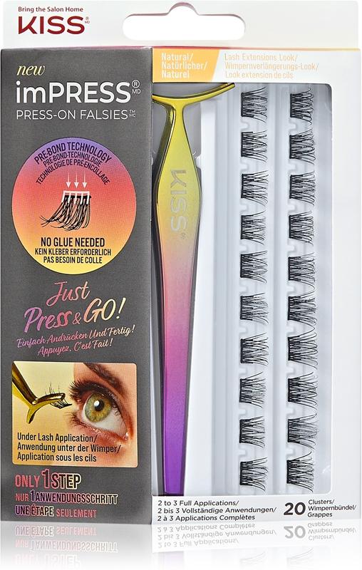 KISS KISS imPRESS Press-on Falsies ciglia finte a ciuffi con nodo