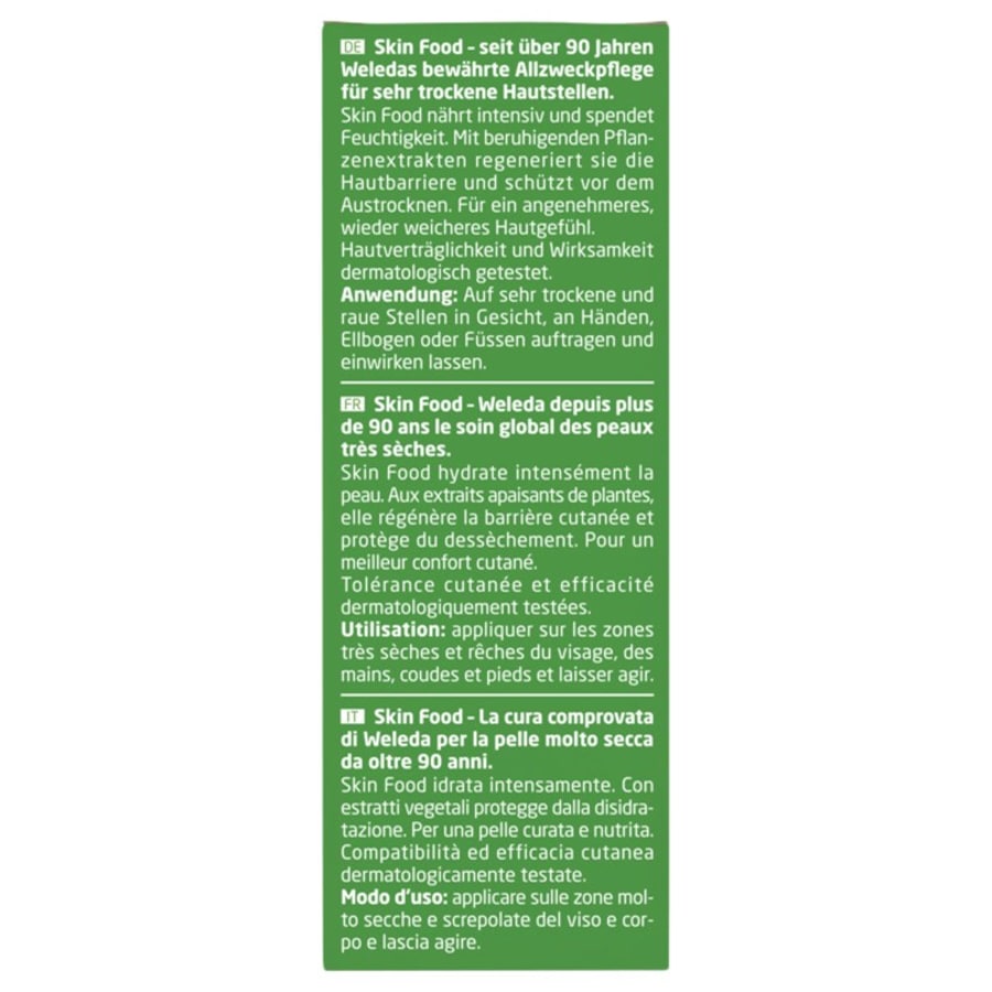 Weleda Intensive care Trattamento intensivo ricco per pelli molto secche e ruvide Skin Food Offerte