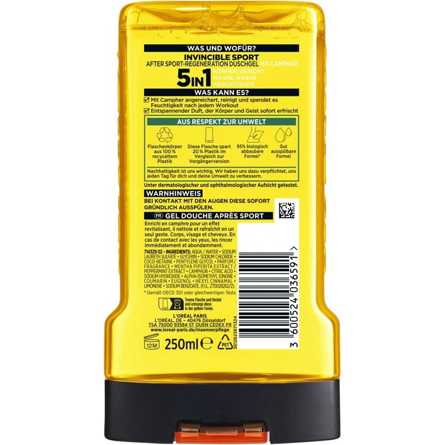 L'Oréal Paris Men Expert Gel doccia Invincible Sport 5 in 1 Camphor Shower Gel Enormi sconti