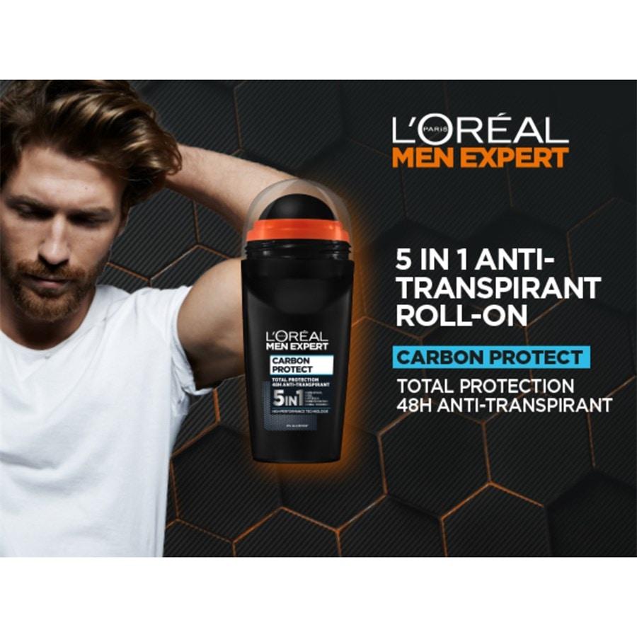 L'Oréal Paris Men Expert Deodoranti Carbon Protect Deodorant Roll-On 4in1 In Linea