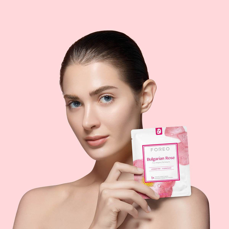 FOREO Bulgarian Rose Moisture-Boosting Sheet Face Mask Nuovo
