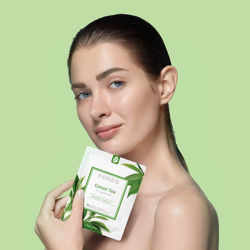 FOREO Green Tea Purifying Sheet Face Mask Spedizione Gratuita